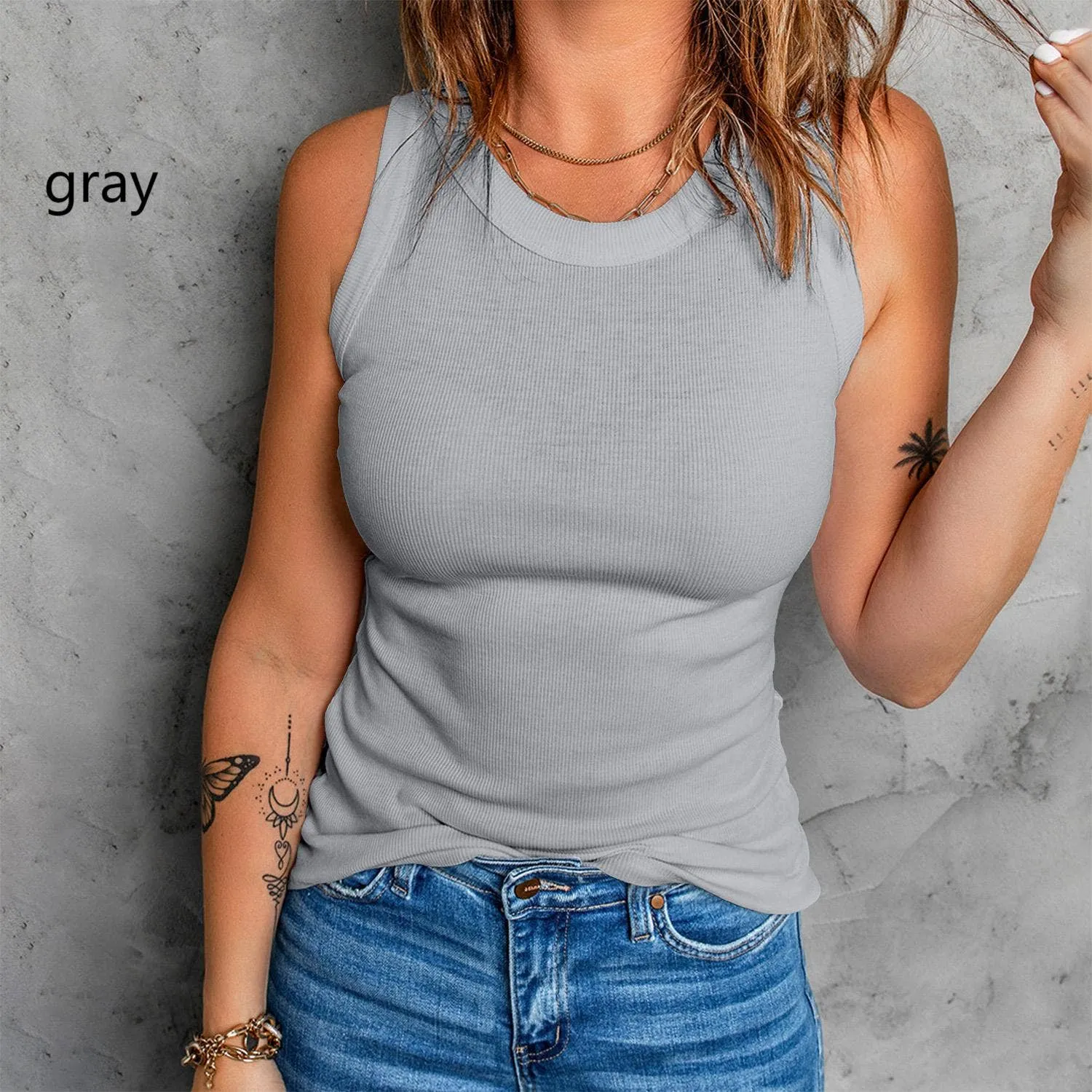 Sleeveless Basic Cami Tank
