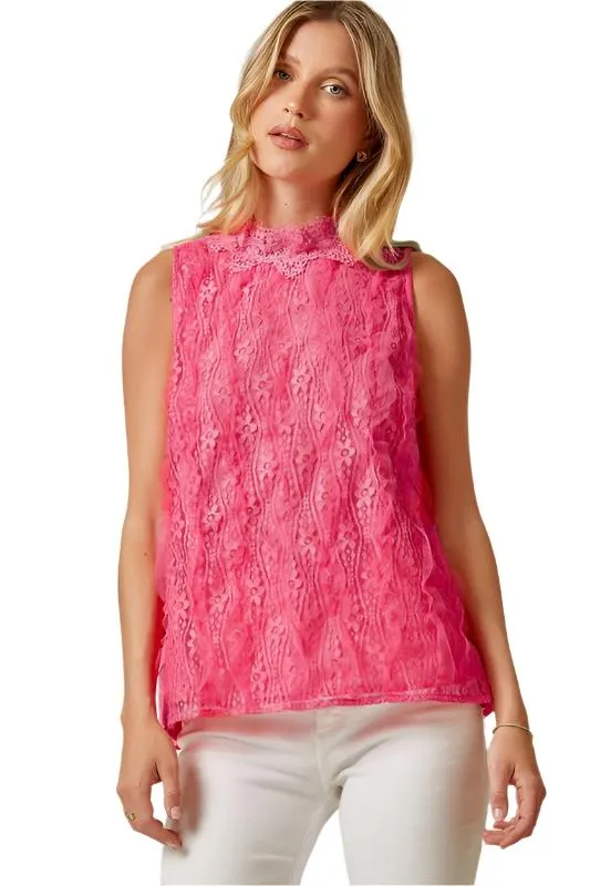 Sleeveless Lace Top