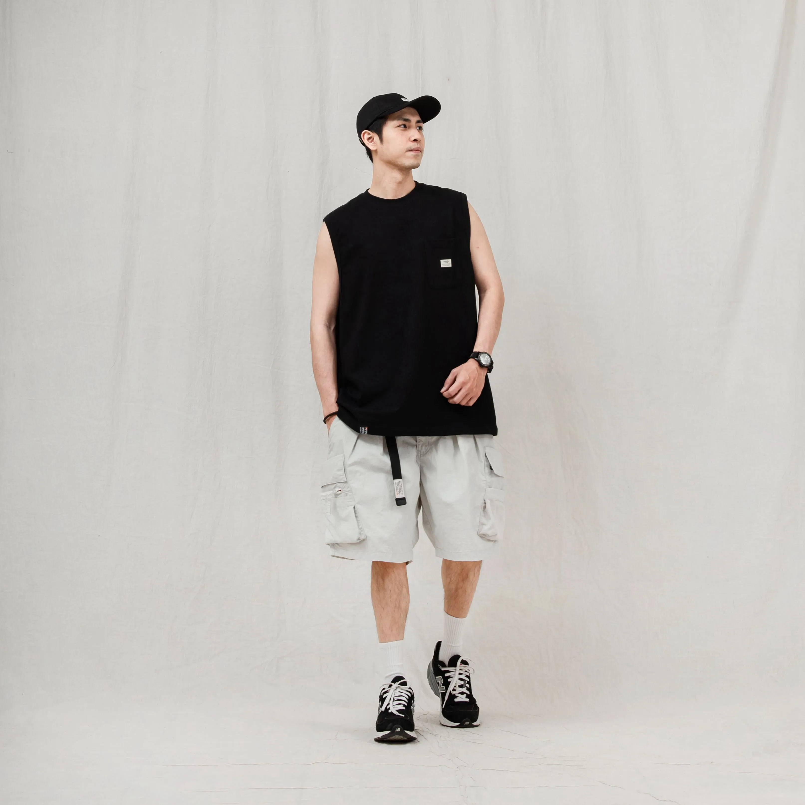 Sleeveless Pocket Tee