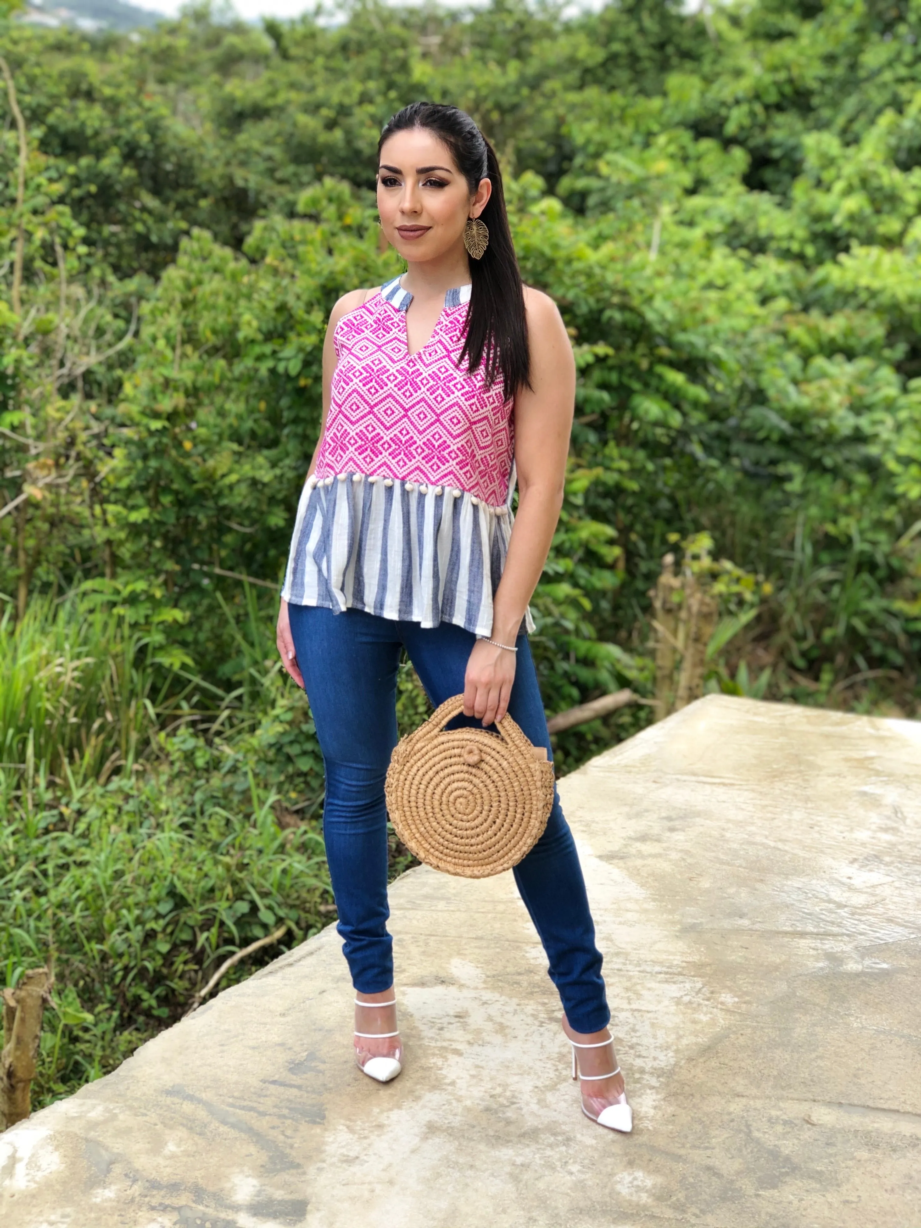 Sleeveless Stripe Top