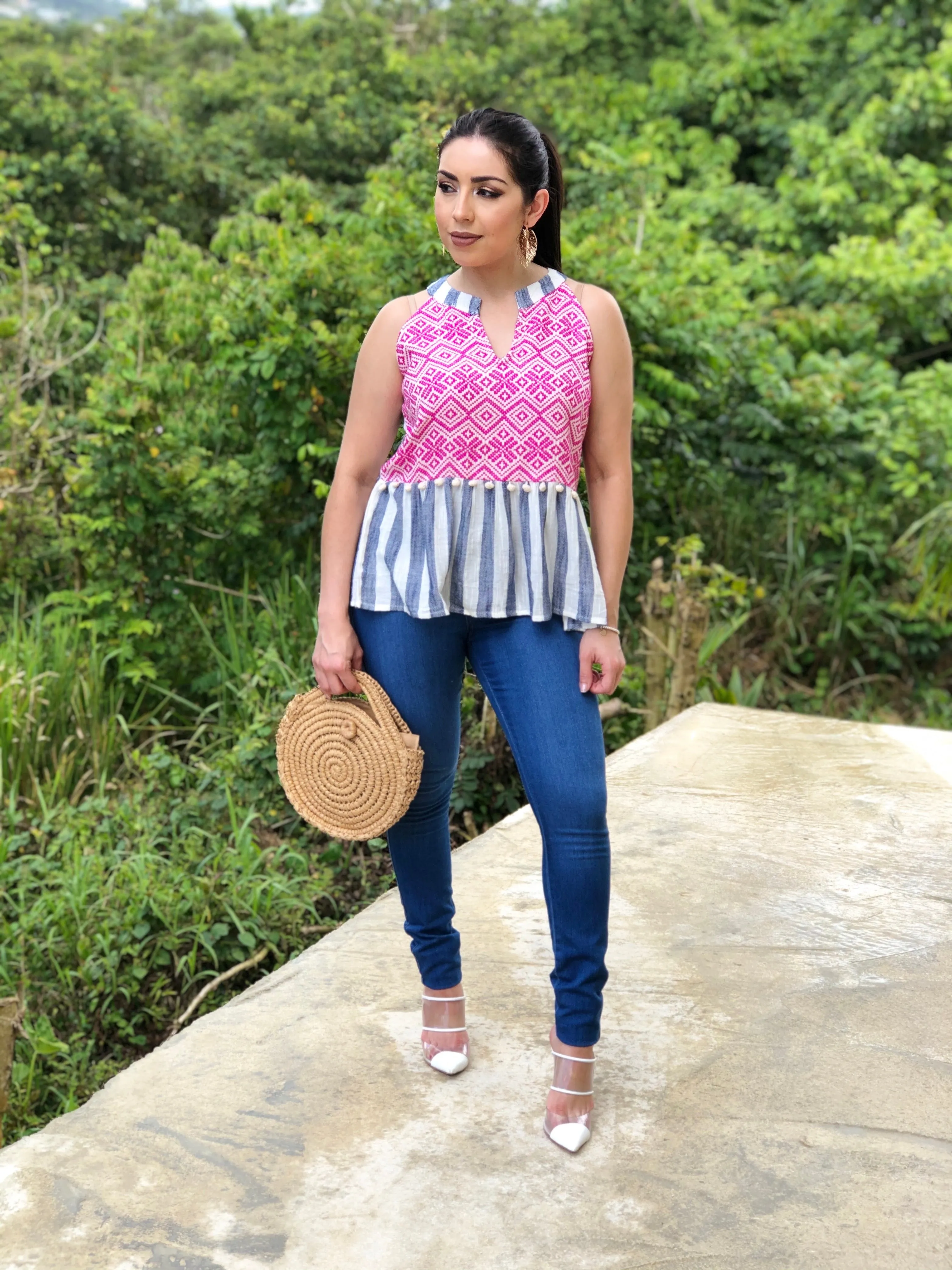 Sleeveless Stripe Top