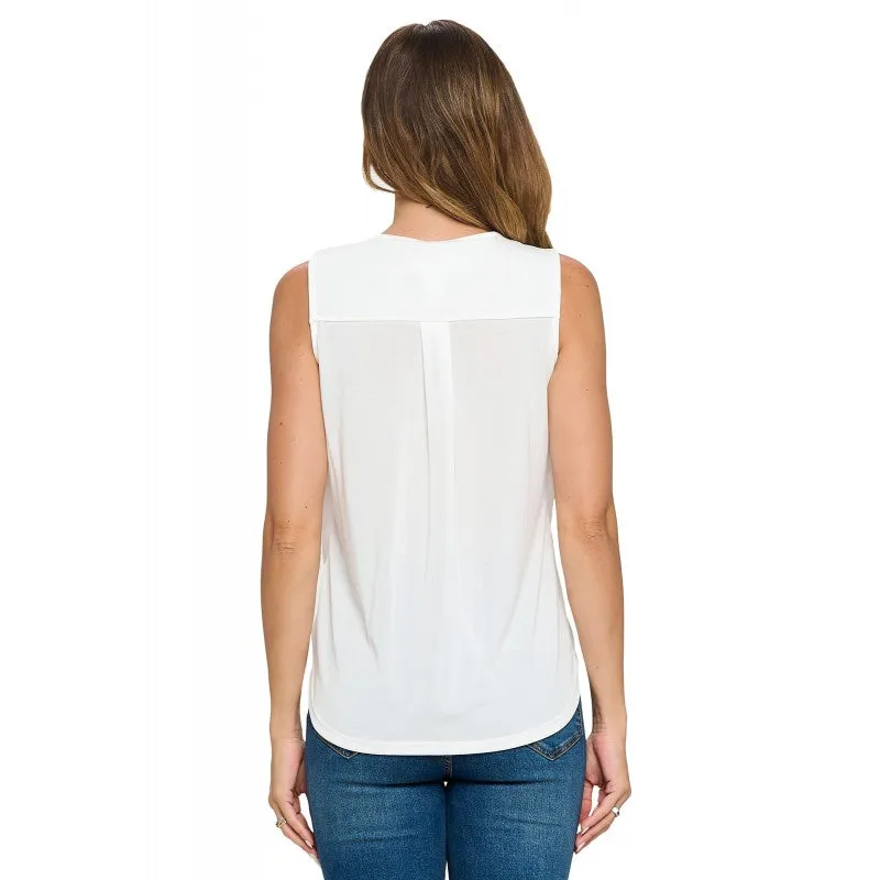 Sleeveless Surplice Top T1545-CP