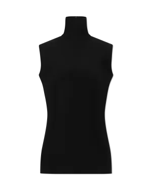 Slim Fit Sleeveless Turtle Top