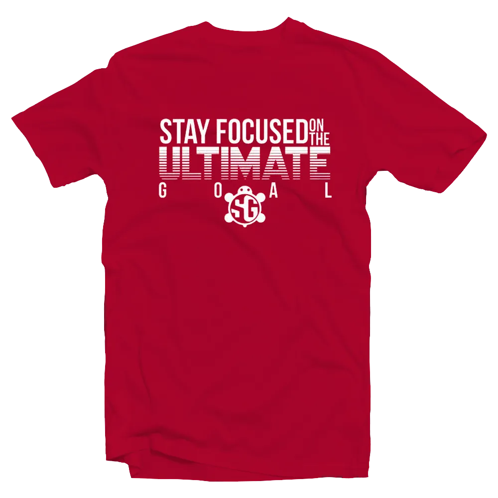 SlowGrind™️ Focused On The Ultimate Goal Tee (Red/ White)