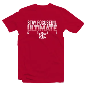SlowGrind™️ Focused On The Ultimate Goal Tee (Red/ White)