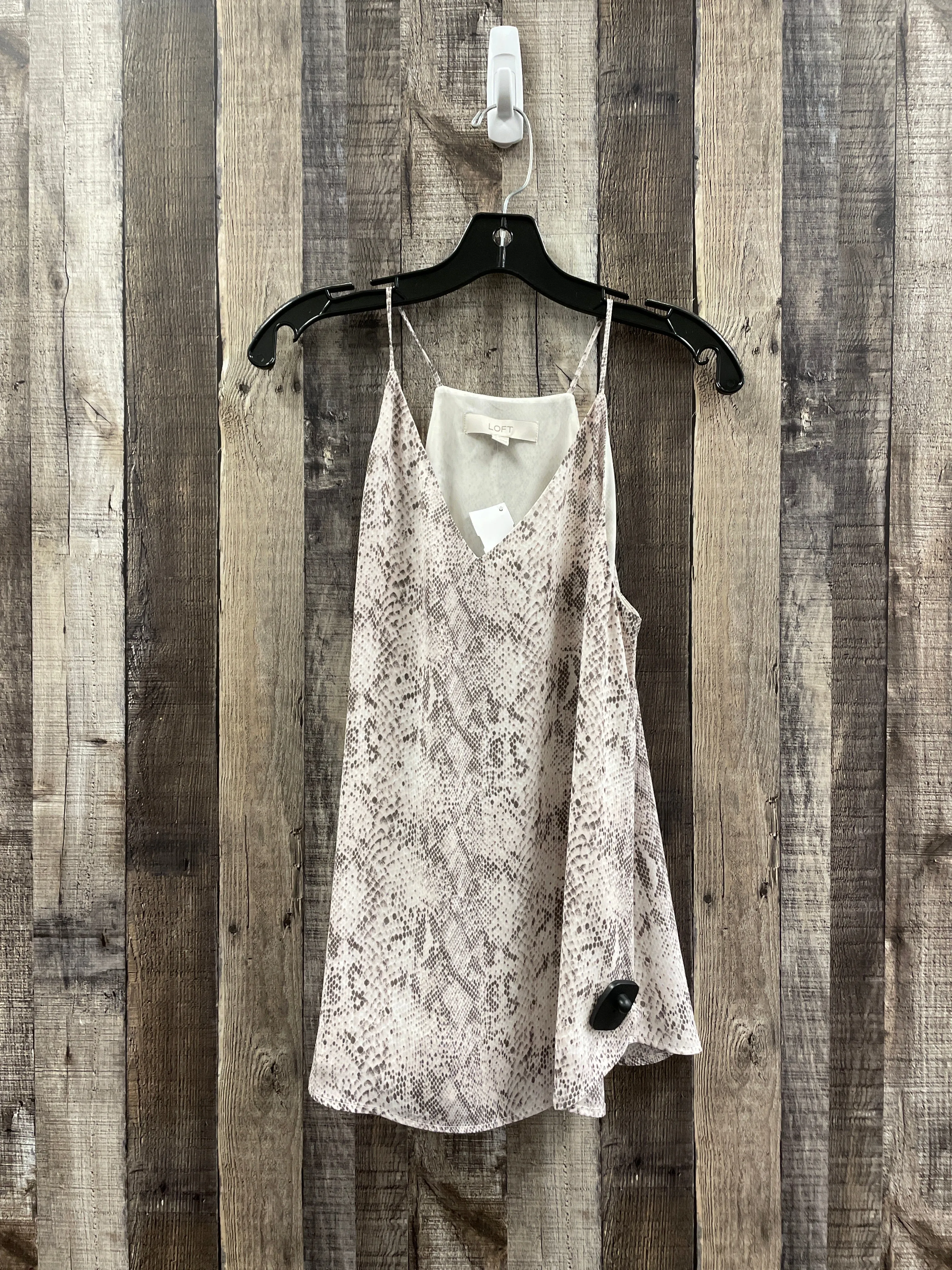 Snakeskin Print Top Sleeveless Loft, Size S