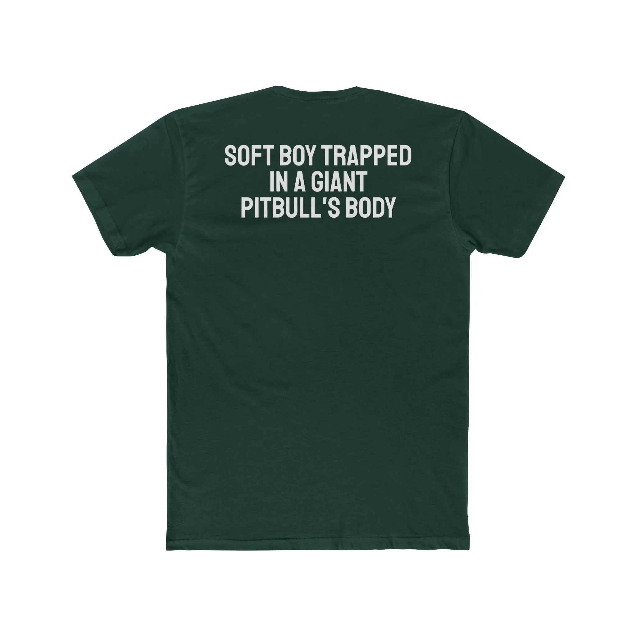 Soft Boy Trapped In A Giant Pitbull's Body - Unisex Cotton Crew Tee