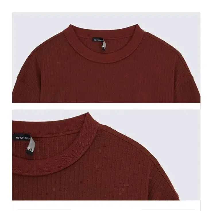 Solid Color Round Neck T-shirt