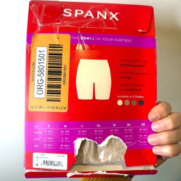 Spanx Power Shorts Shaper Short in Soft Nude Size Large