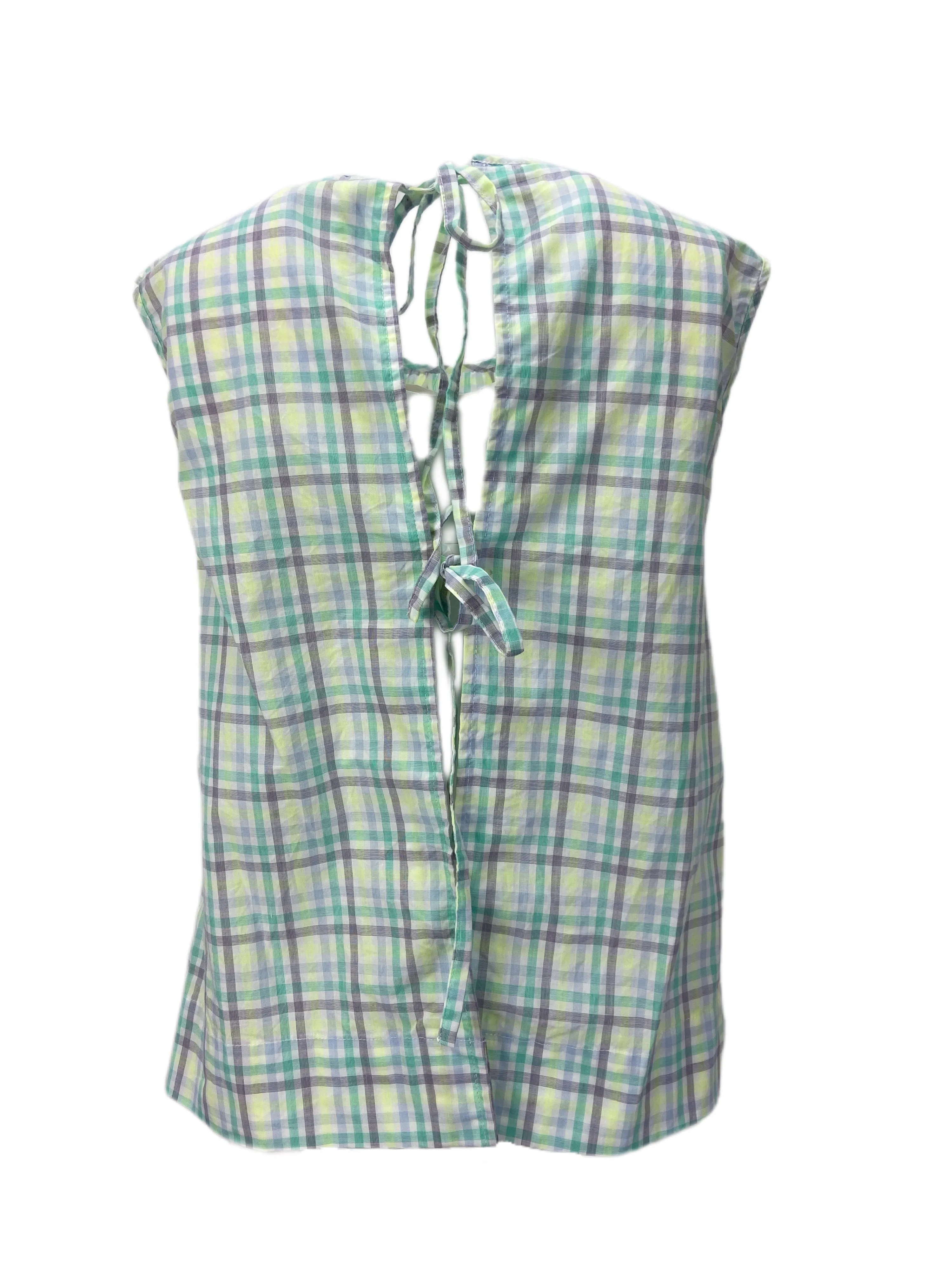 STEVEN ALAN Women's Multicolor Ryder Sleeveless Plaid Tank Top Sz M NWT