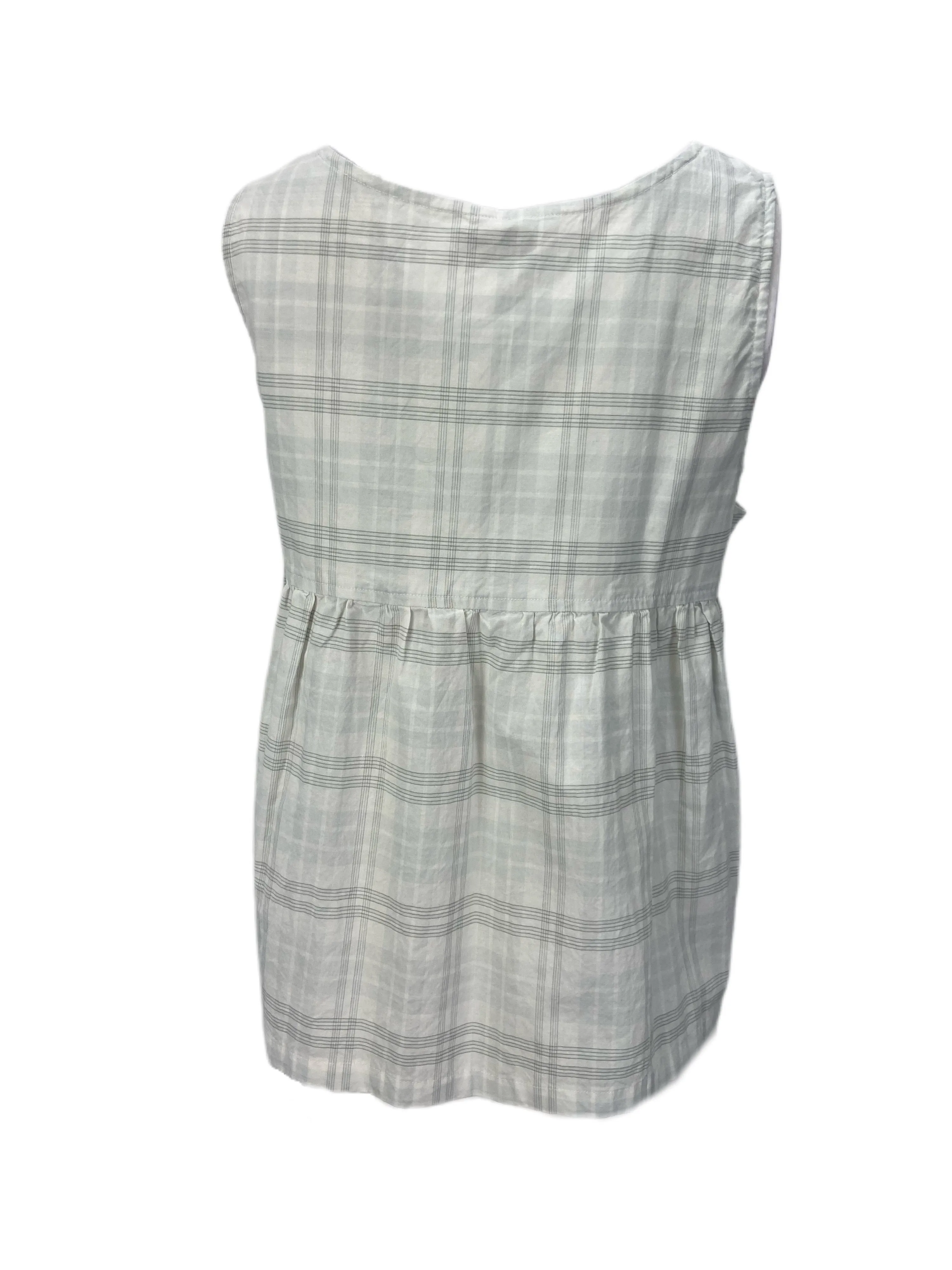 STEVEN ALAN Women's White Willow Sleeveless Plaid Tank Top NWT