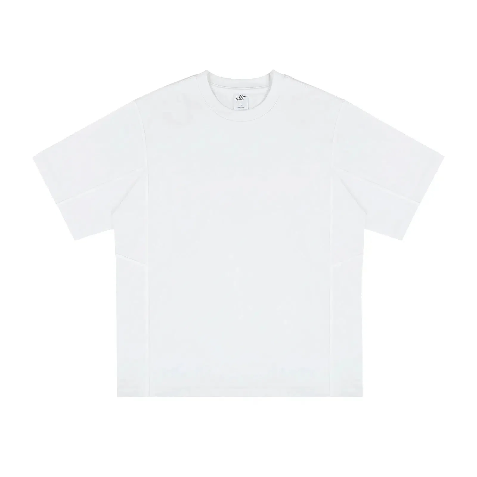 Stitching Round Neck Solid Color T-shirt