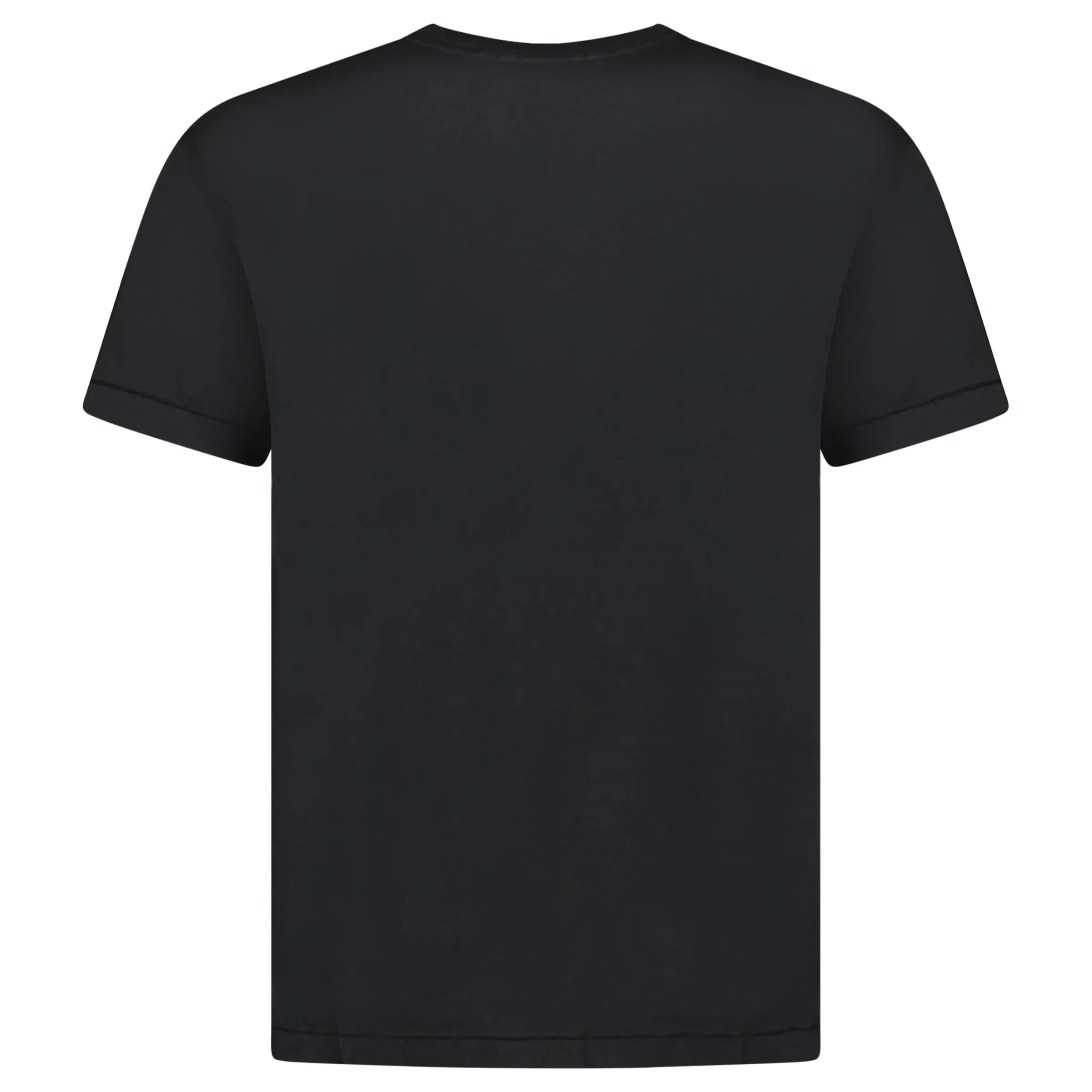 STONE ISLAND COMPASS LOGO CREWNECK T-SHIRT BLACK