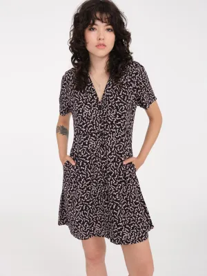 Stormy Tropix Dress - BLACK
