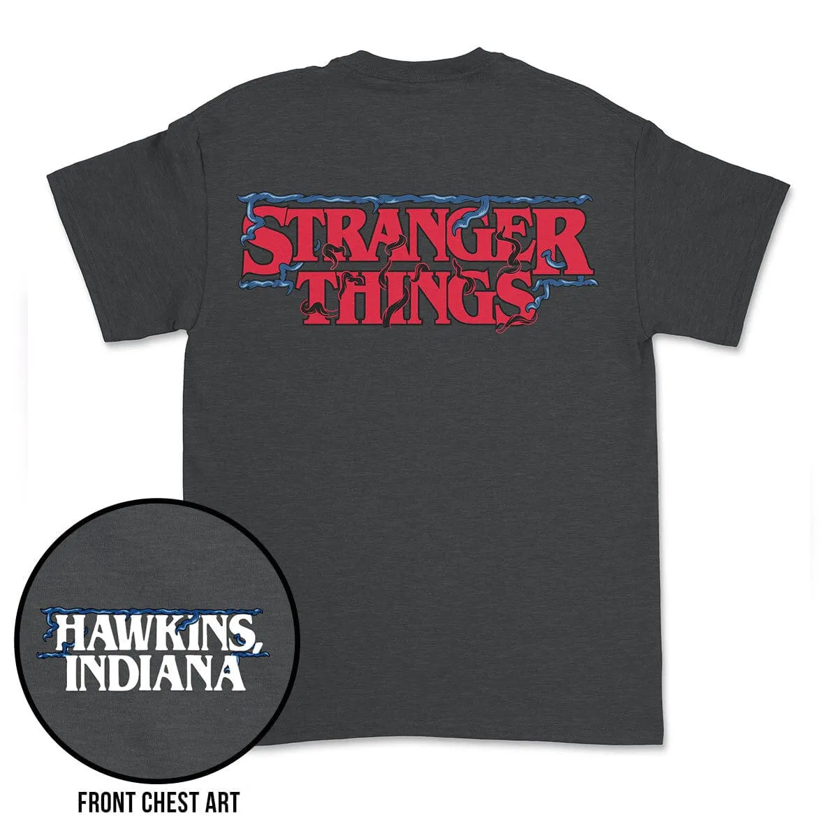 Stranger Things "Hawkins, Indiana" – Crewneck Tee