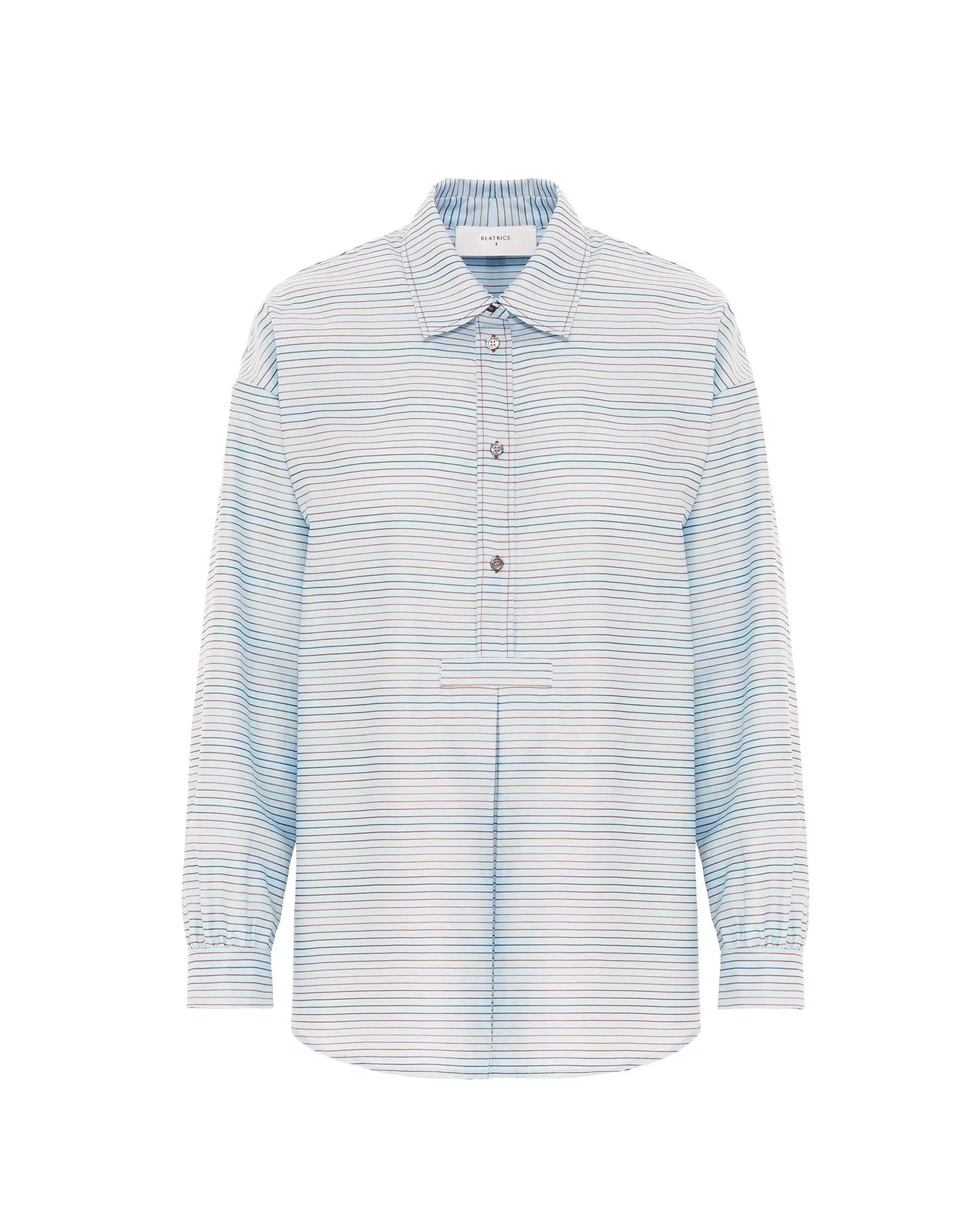 Striped Polo Shirt in Blue Stripe
