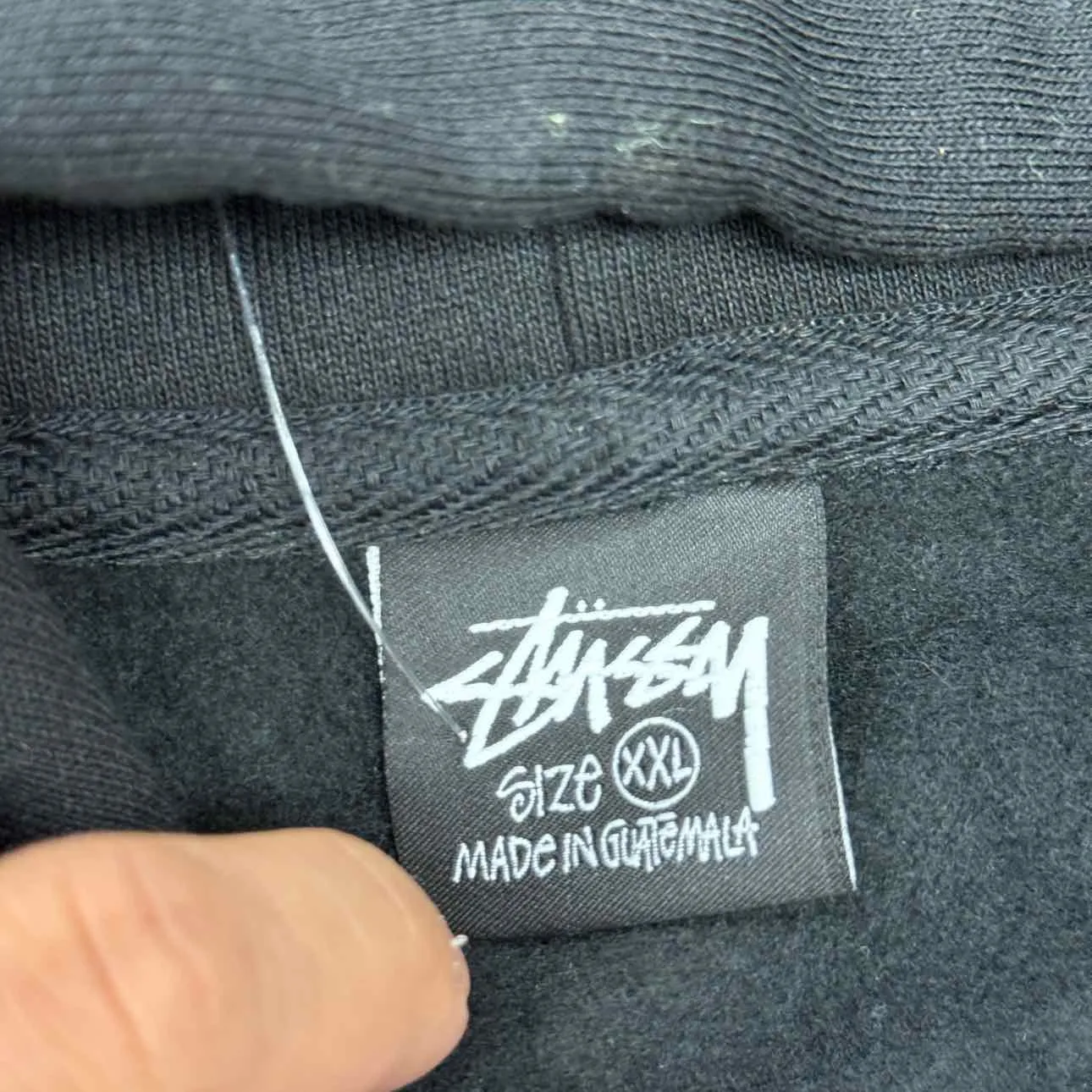 Stussy Zip Up "GEAR ZIP" Black New Size 2XL