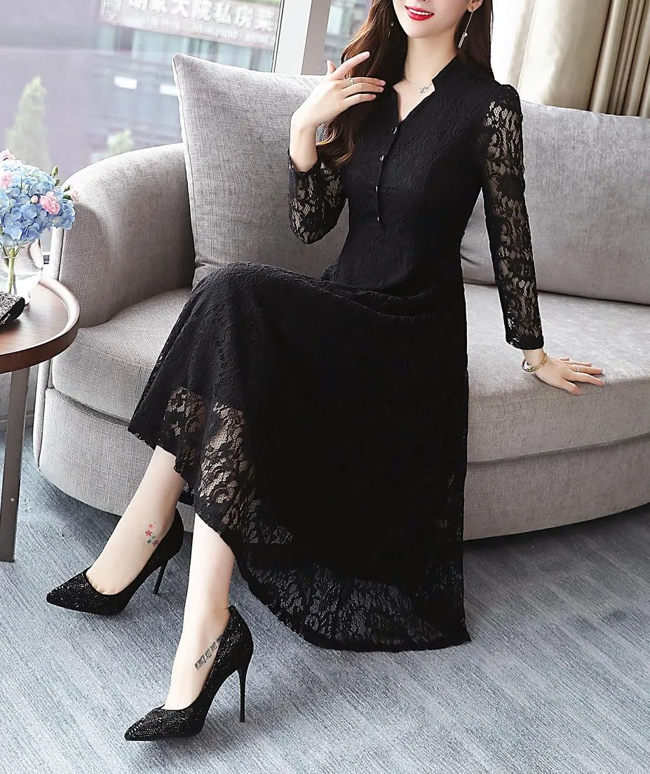 Stylish Button-up Long Sleeve T-Shirt Dress for a Flattering Fit