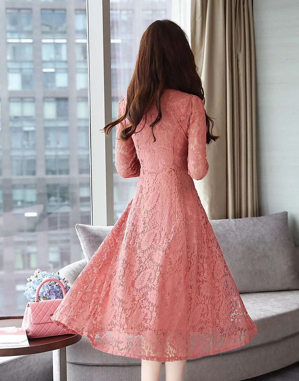 Stylish Button-up Long Sleeve T-Shirt Dress for a Flattering Fit