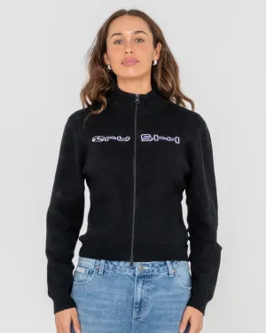 Sundial Zip Through Fitted Knit