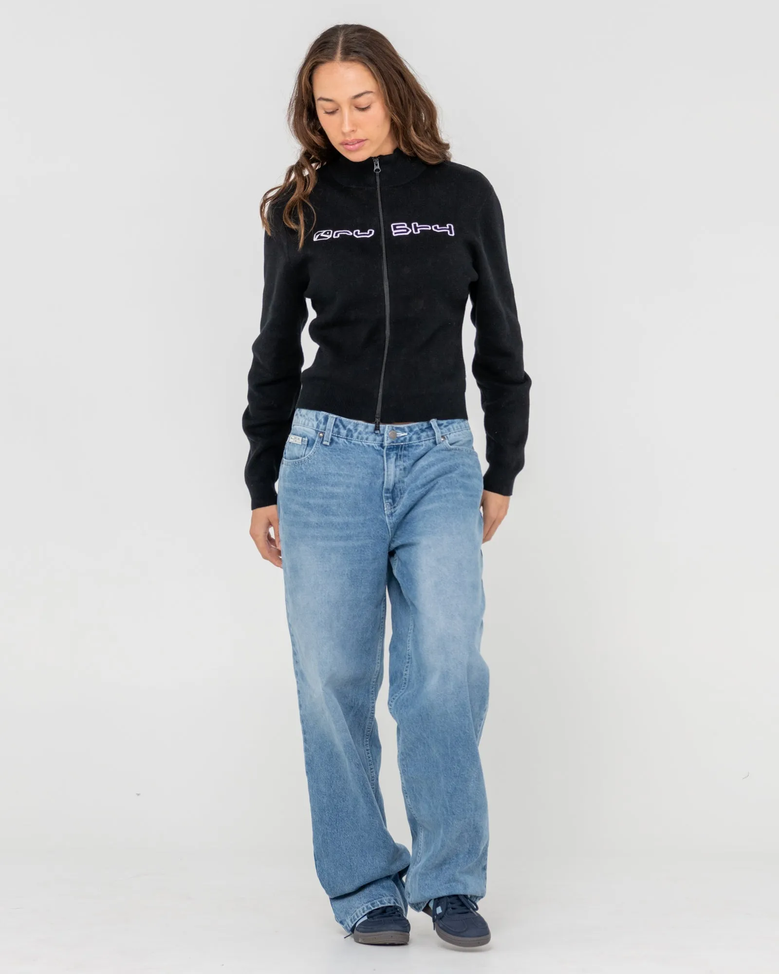 Sundial Zip Through Fitted Knit