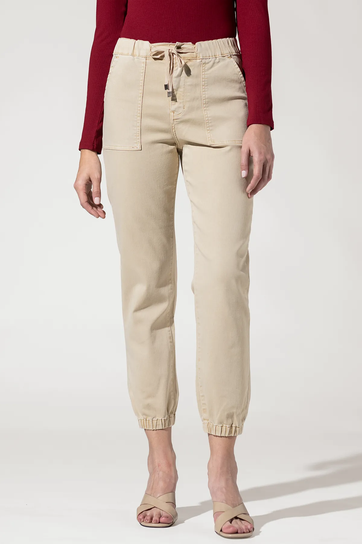 Super High Rise Jogger Pants with Elastic Leg