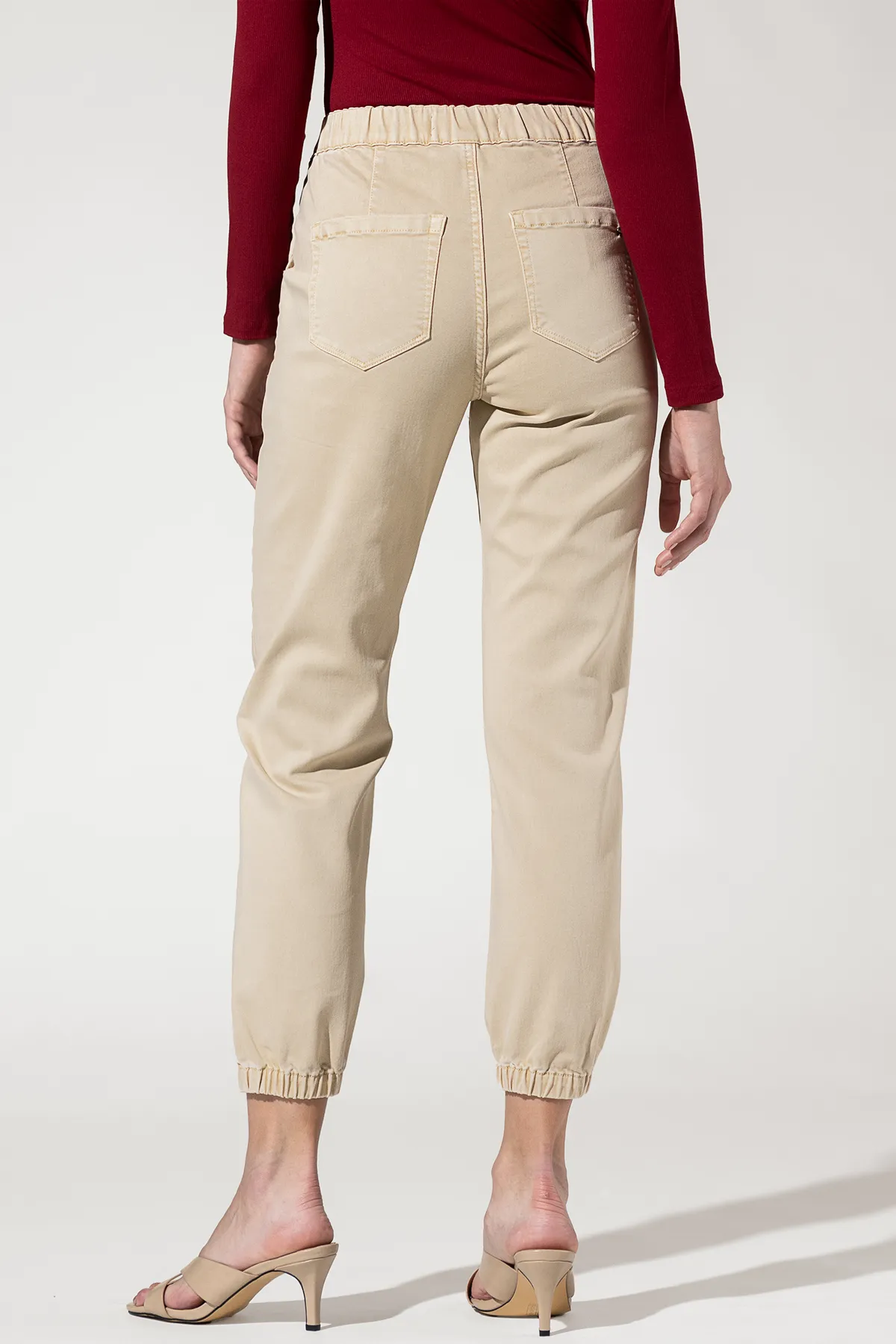 Super High Rise Jogger Pants with Elastic Leg
