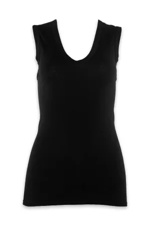 Supima Essential Sleeveless Top in Black
