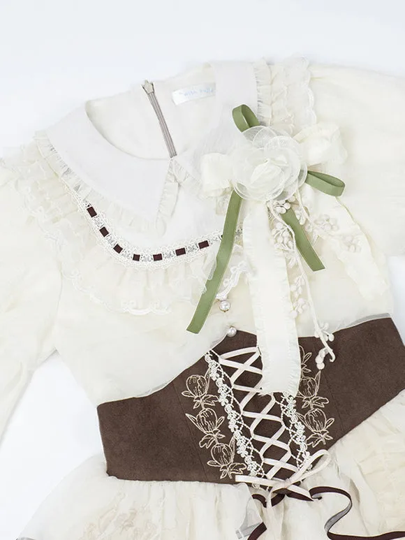 Sweet Lolita Dress Polyester Long Sleeves Dress Sweet Lolita Dress