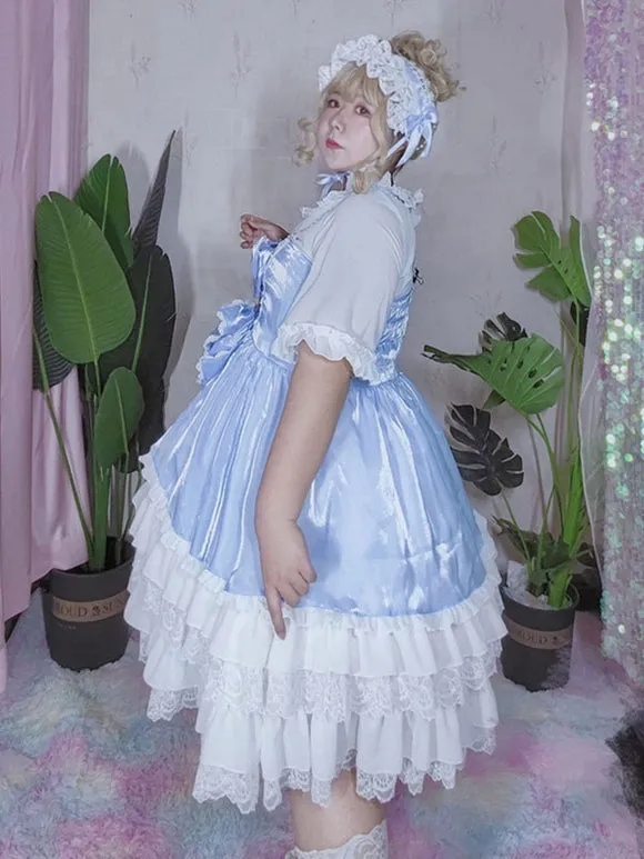 Sweet Lolita Dress Polyester Sleeveless Sweet Jumper Lolita Dress
