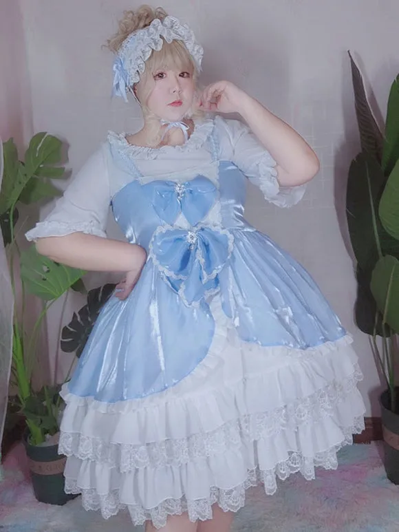 Sweet Lolita Dress Polyester Sleeveless Sweet Jumper Lolita Dress