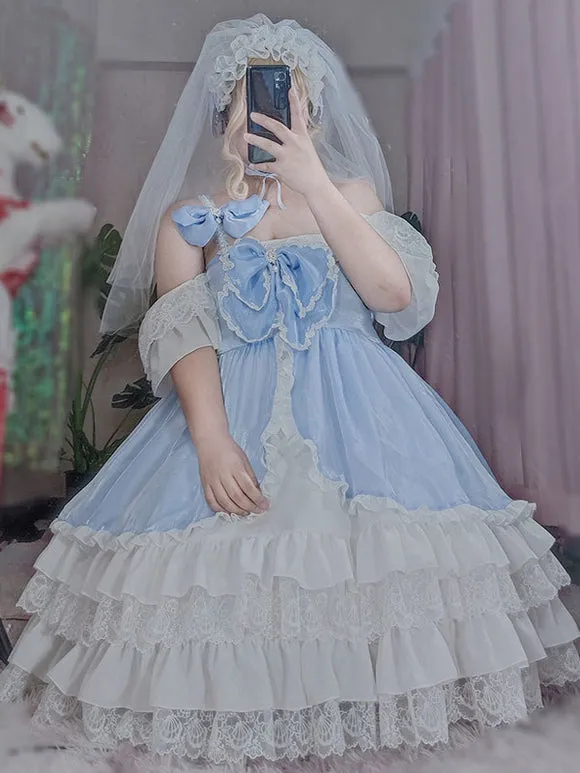 Sweet Lolita Dress Polyester Sleeveless Sweet Jumper Lolita Dress