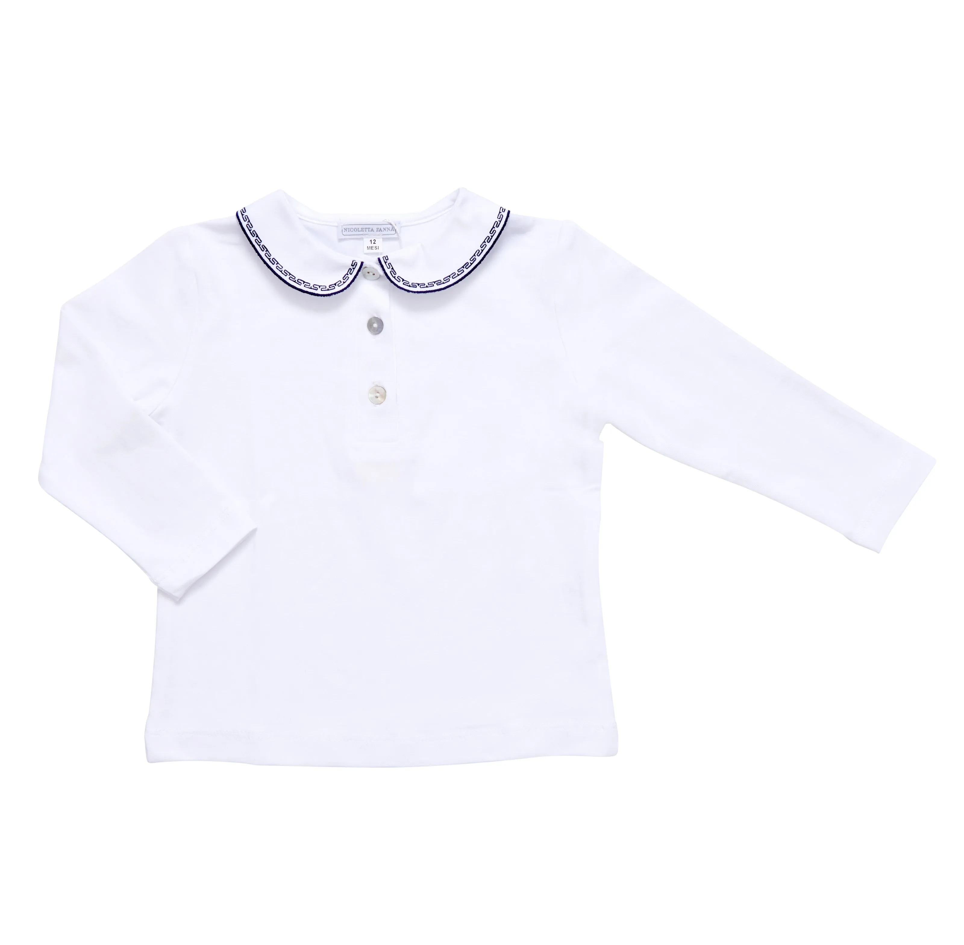 T-shirt long sleeves -navy trim