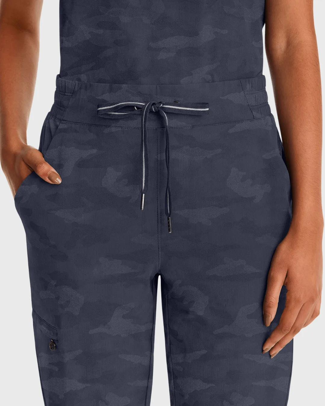 Tate Women's Camo Jogger Scrub Pant - Pewter - 9350 (3XL Only)