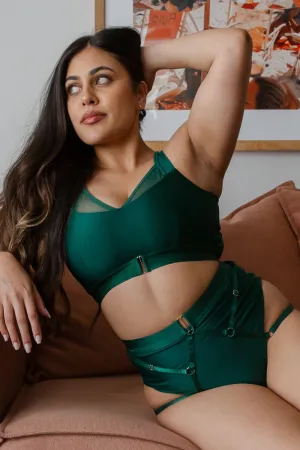 Tatiana Active Perla Shorts - Matte Forest Green