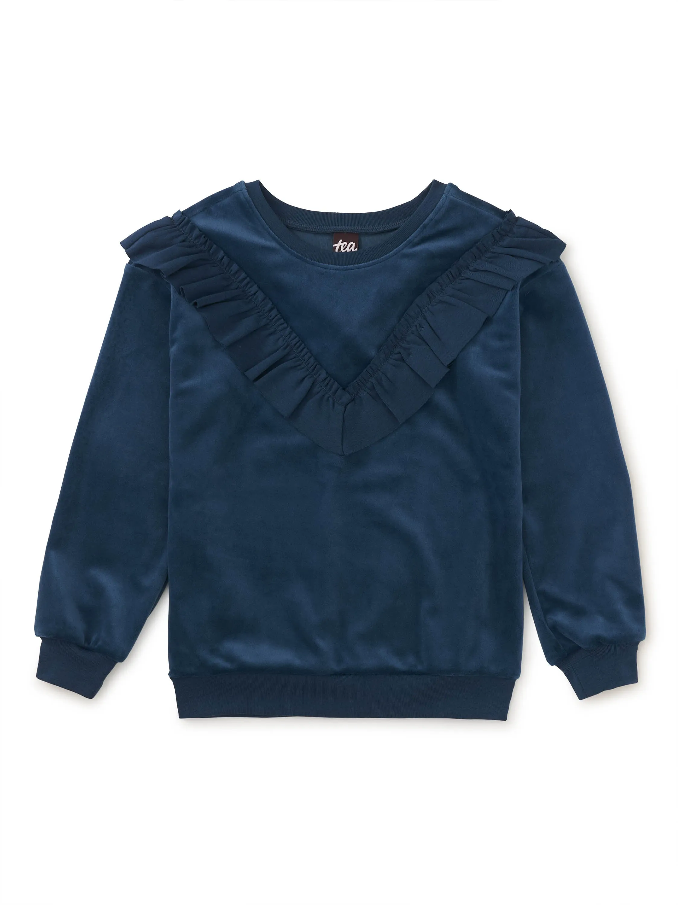Tea Girls Velour Bedford Blue Leggings