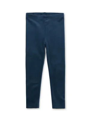 Tea Girls Velour Bedford Blue Leggings