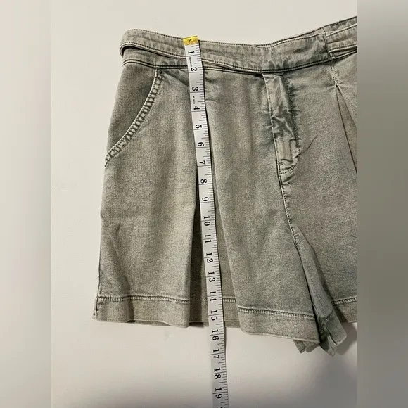 Ted Baker Malin Tailored Denim Shorts Wrap buckle waist pleated 32