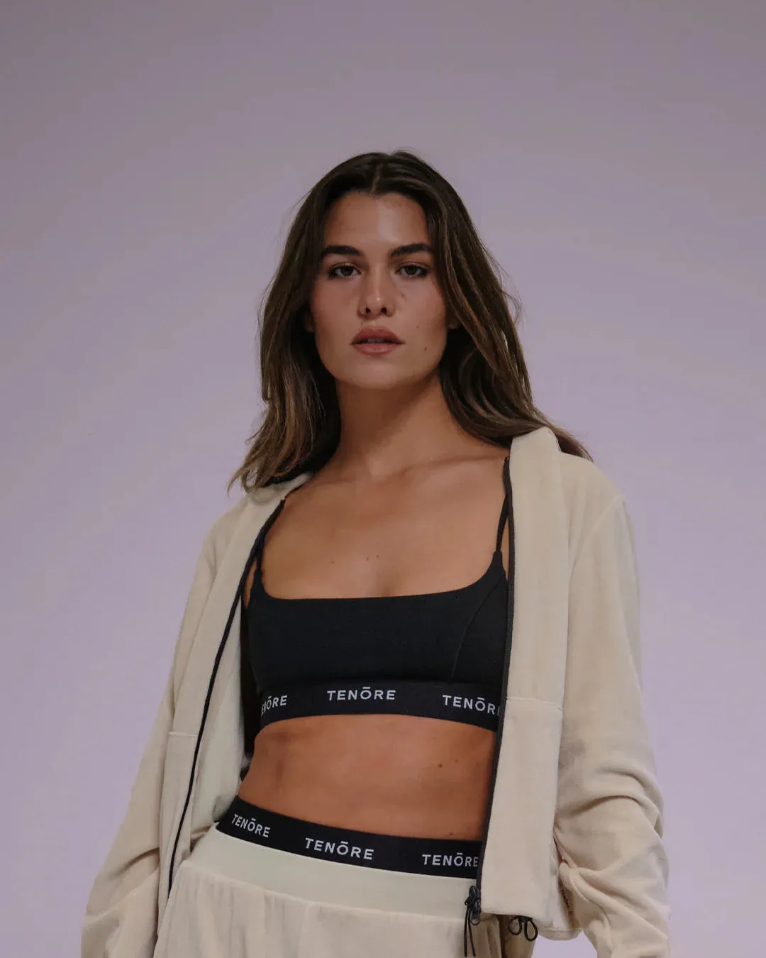 Tenore Velour Zip Up Hoodie