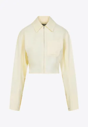 The Mirada Cropped Zip-Up Shirt