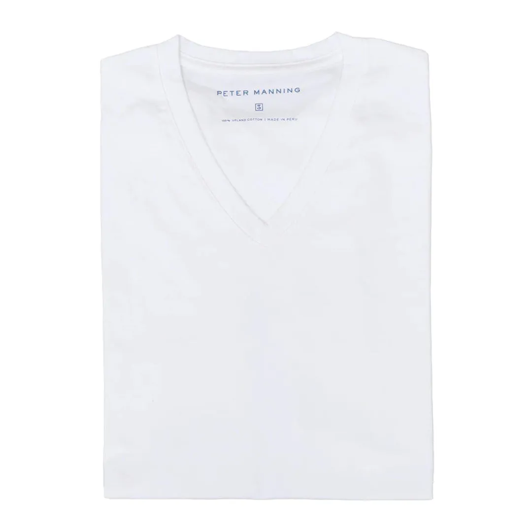 The V Neck T - White