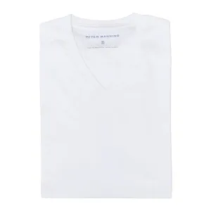The V Neck T - White