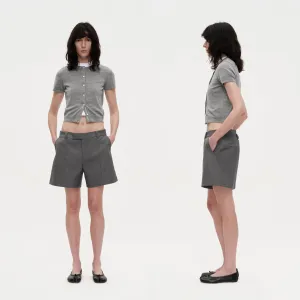 The Wide Leg Tailored Shorts