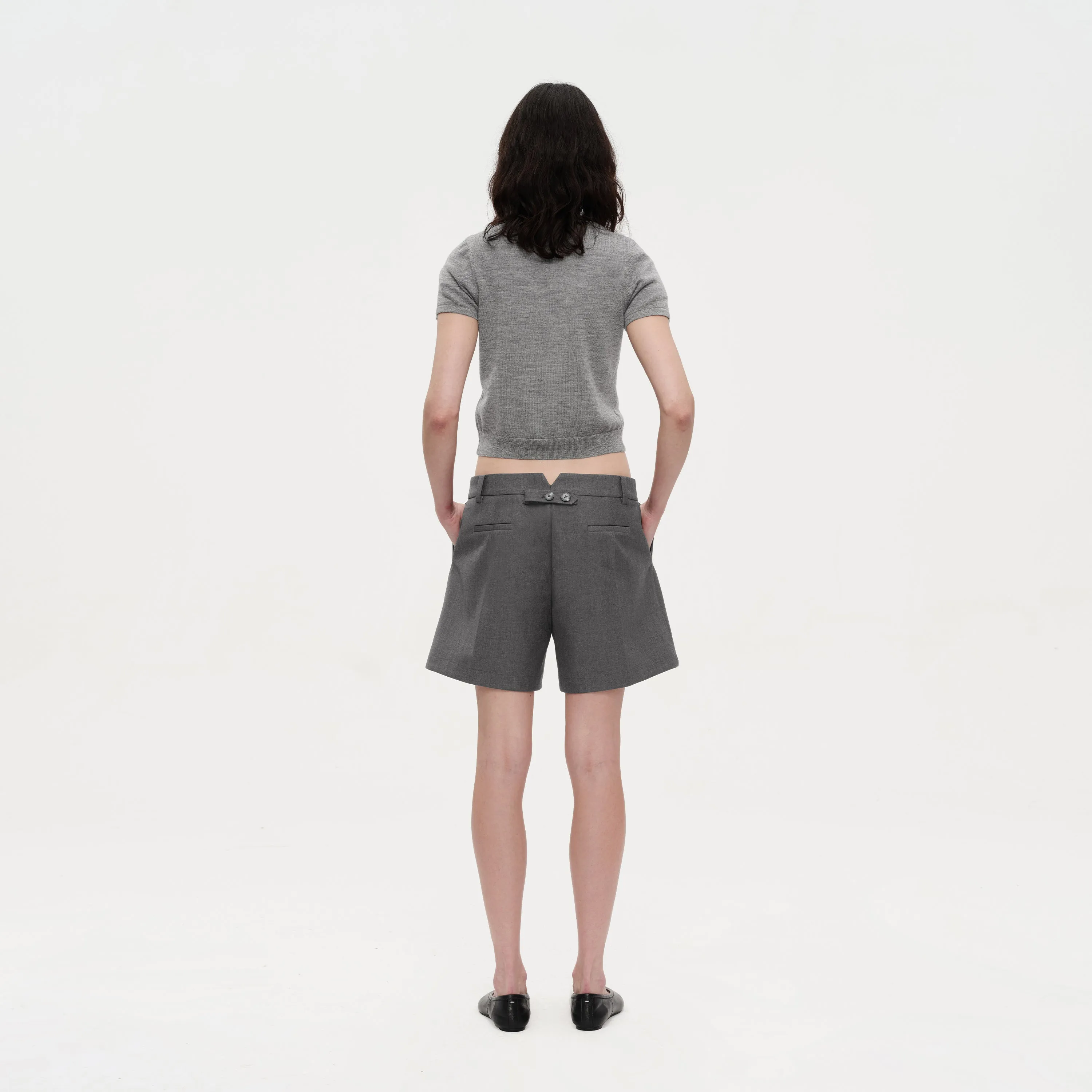The Wide Leg Tailored Shorts