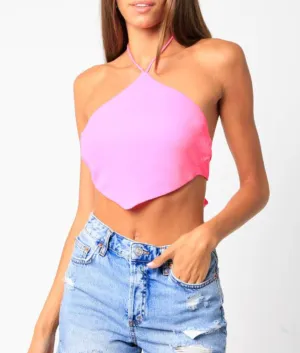 Tie Back Bandana Style Crop Top