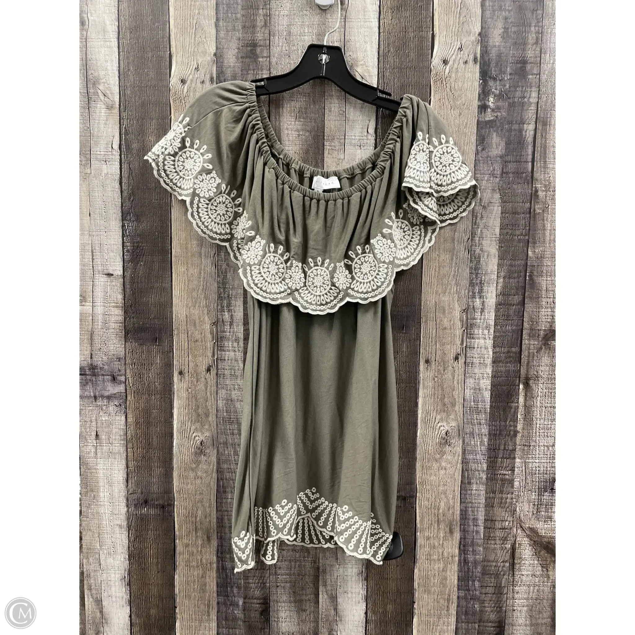 Top Sleeveless By Fever In Green, Size: L