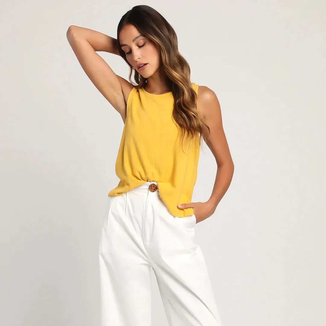Total Refinery Mustard Yellow  Tank Top