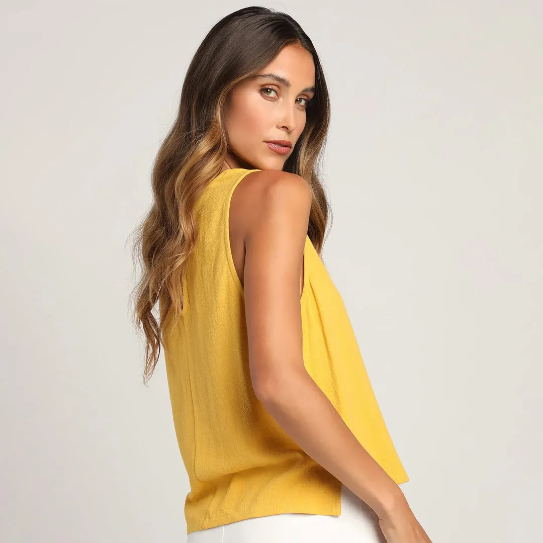 Total Refinery Mustard Yellow  Tank Top