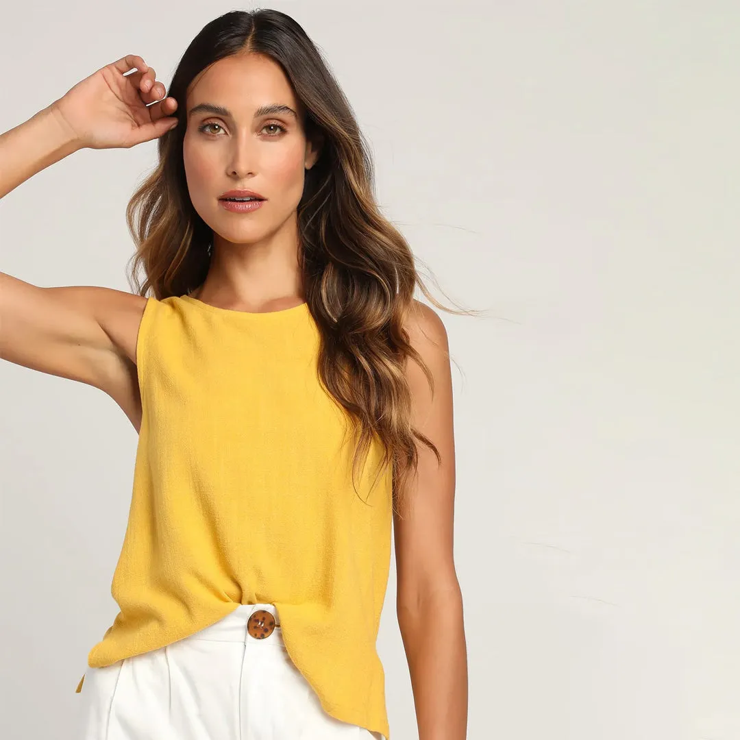 Total Refinery Mustard Yellow  Tank Top