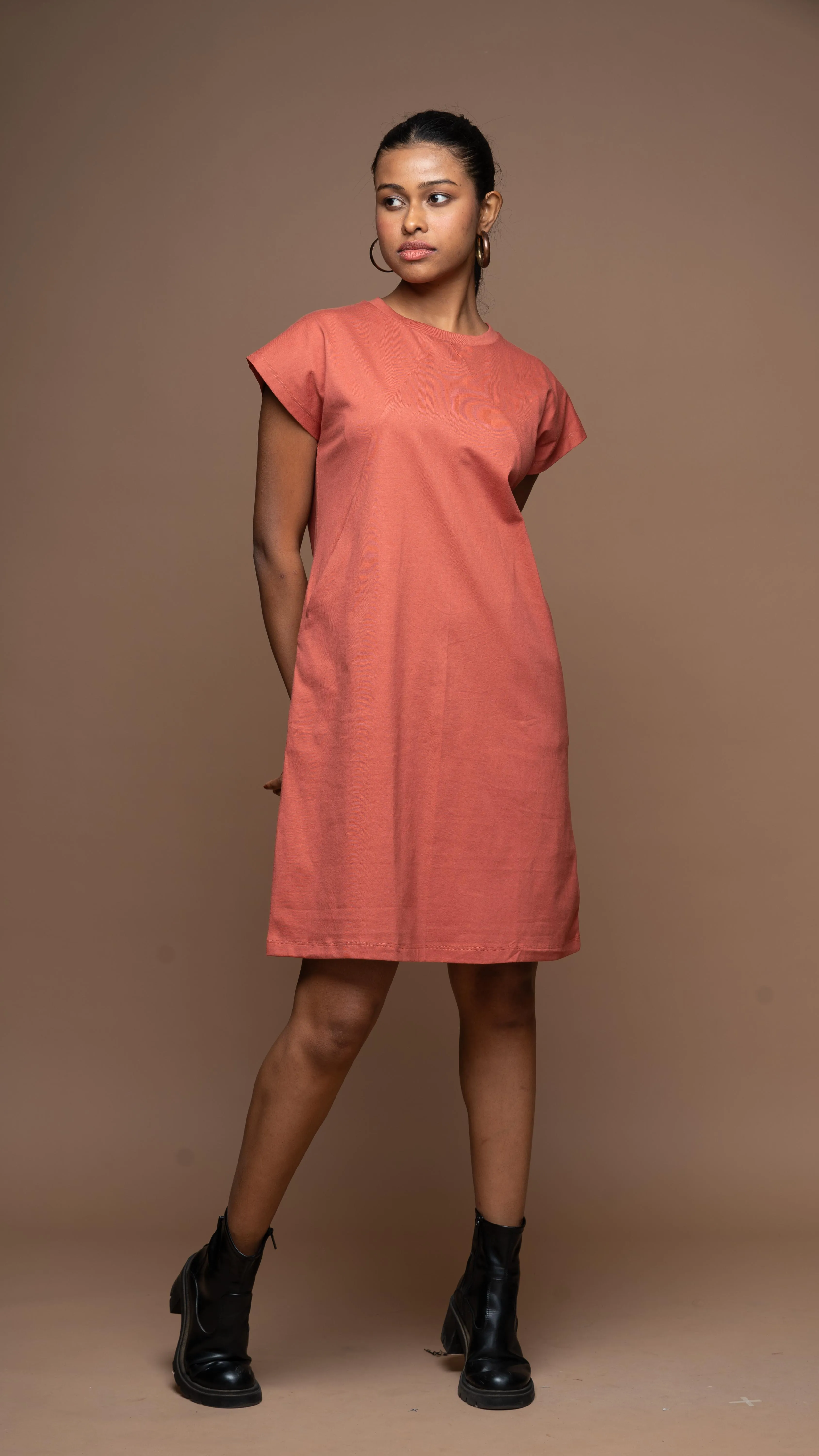 Tri-Cut Comfort Jersey Dress - Dull Red